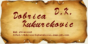 Dobrica Kukureković vizit kartica